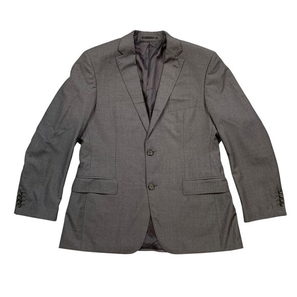 Hugo Boss Blazer Mens 40 Grey Wool Fratelli Tallia Di Delfino 2 Button Notch - Picture 1 of 16